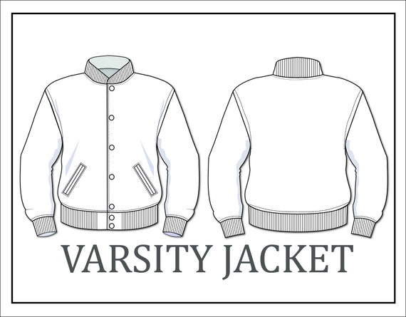 letterman jacket drawing
