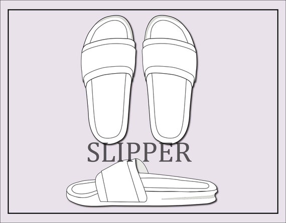 Isolated, top view of womens sandals sketch • wall stickers outline,  glamour, set | myloview.com