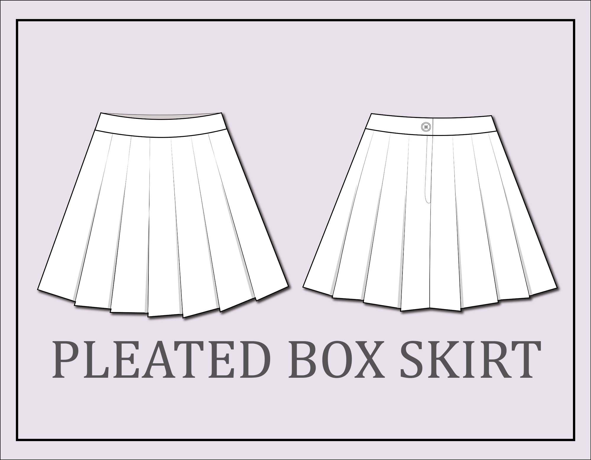 Skirt Vector pleated Box Skirt Vectorfashion Flat Sketch for Adobe Skirt Vector pleated Box Skirt Vectorfashion Flat Sketch for Adobe