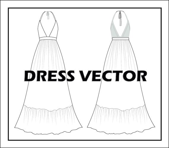 Maxi dress sketch cheap