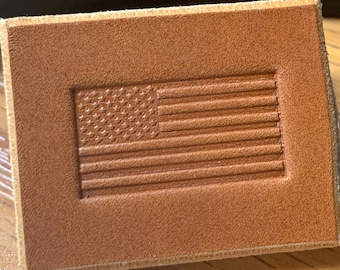 USA Flag Leather Stamp, Delrin, for Clicker Press or Arbor Press