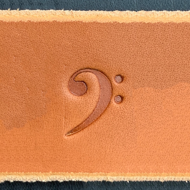 Music Themed - Delrin Leather Stamps / Clicker Stamp, Delrin Acetal - Various Designs Bass Clef solo