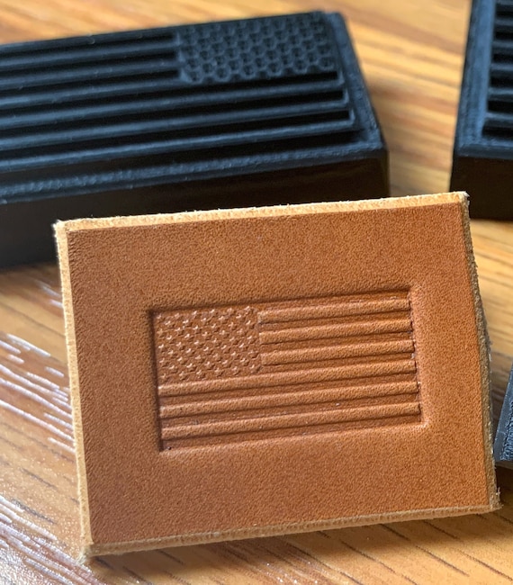 USA Flag Leather Stamp, Delrin, for Clicker Press or Arbor Press