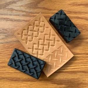 Diamond Plate Pattern Leather Stamp Delrin