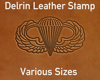 Jump Wings, Parachutist Badge Stamp for Leather, Delrin Leather Stamp