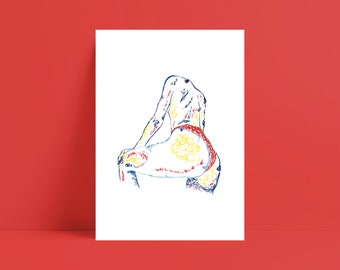 Naked Female Print - Etsy UK
