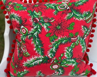 Vintage Christmas pillow cover