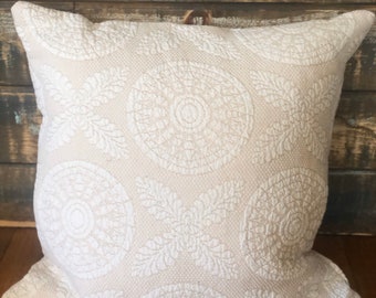 Oatmeal colored pillow cover