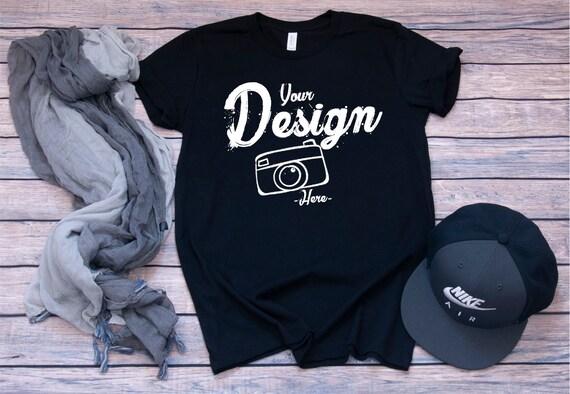 Bella Canvas 3001 Mockup Bella Canvas Black T Shirt Mockup Etsy