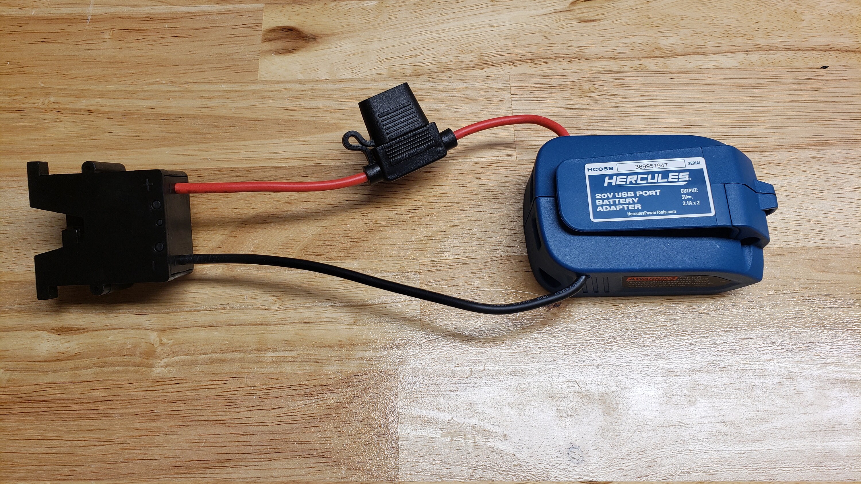 Power Wheels Porter Cable 20v Max / Black and Decker 20v Lithium Battery  Pack to XT60 Adapter 