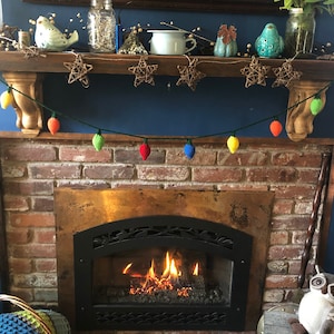 Handmade Crochet Christmas Light Garland Decoration
