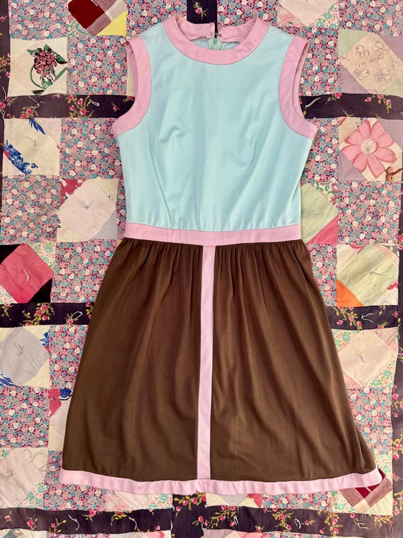 Pastel Colour Block Dress main image 1