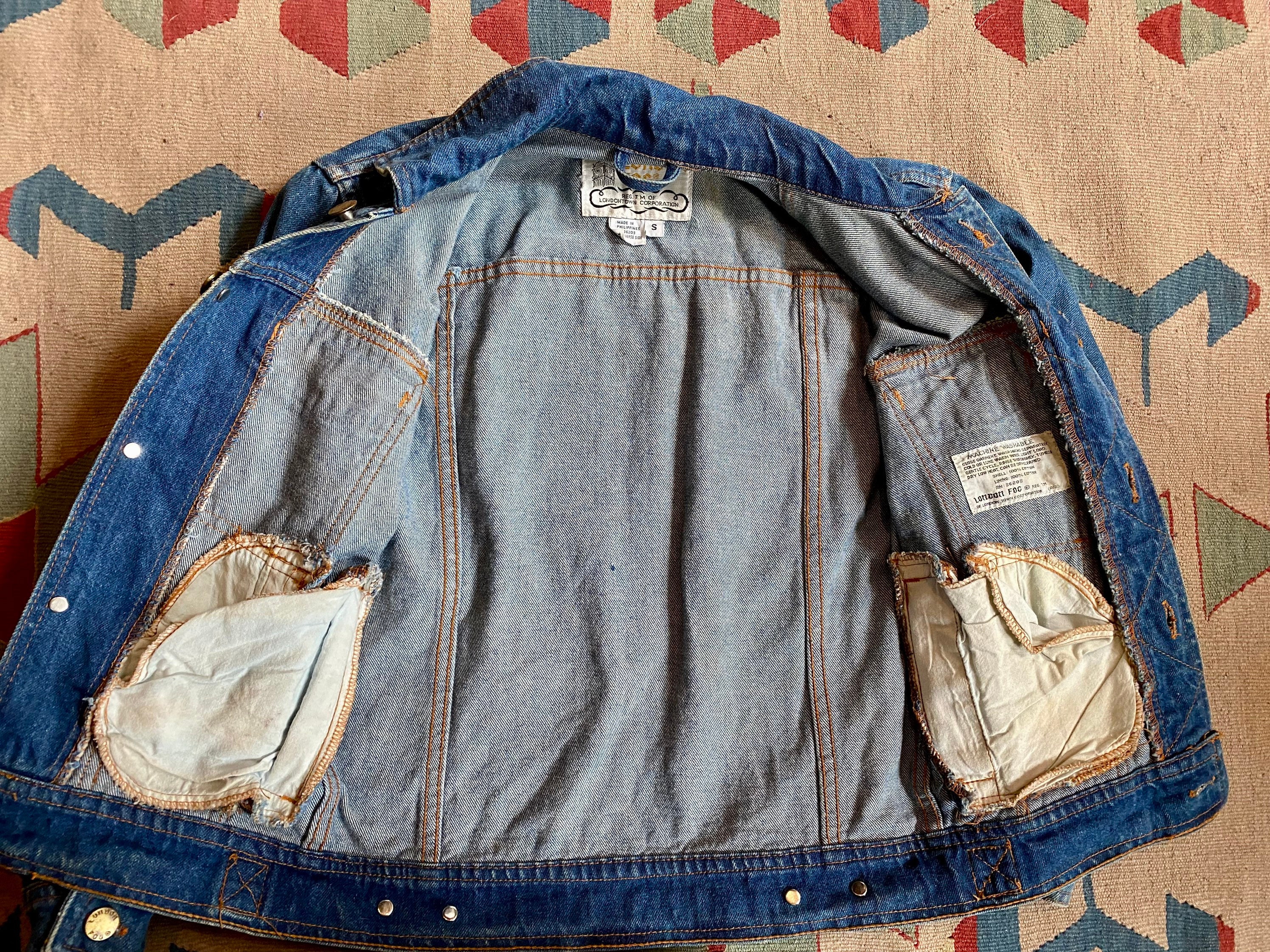 1970s Jean Jacket London Fog Denim XS S - Etsy