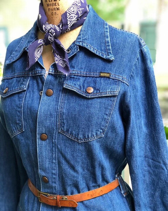 Vintage 1970s Maverick Denim Jean Jacket Patch