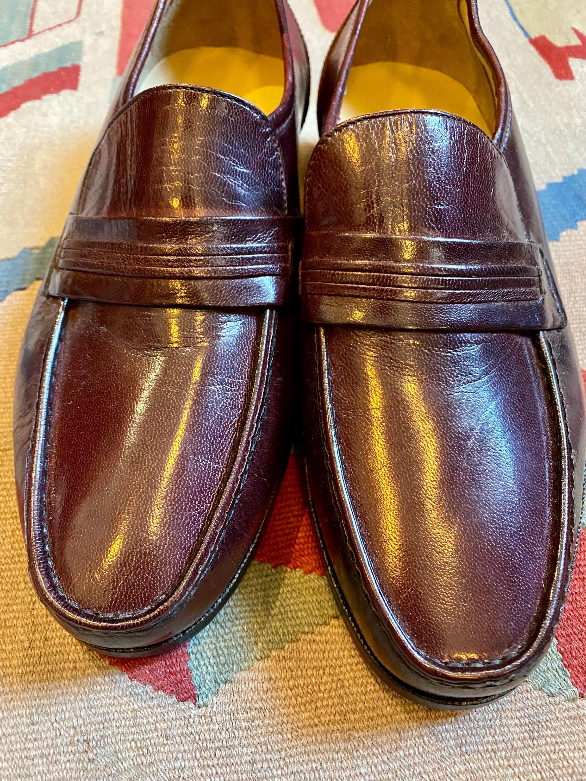 Bostonian Stockbridge Vintage Burgundy Leather Loafers 