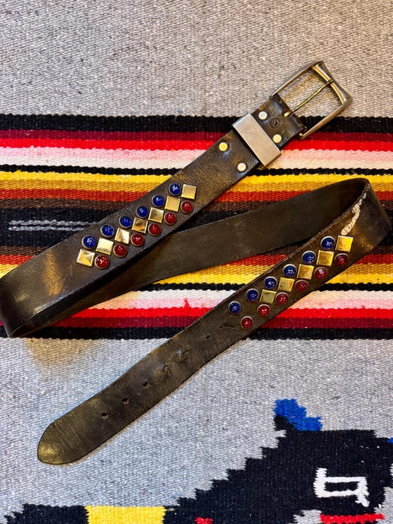 Rrl studded leather belt - Gem Rrl studded leather belt - Gem