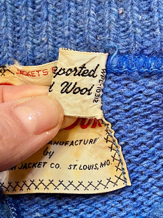Vintage Quarter Zip 60s Wool Mod Sweater - image 6