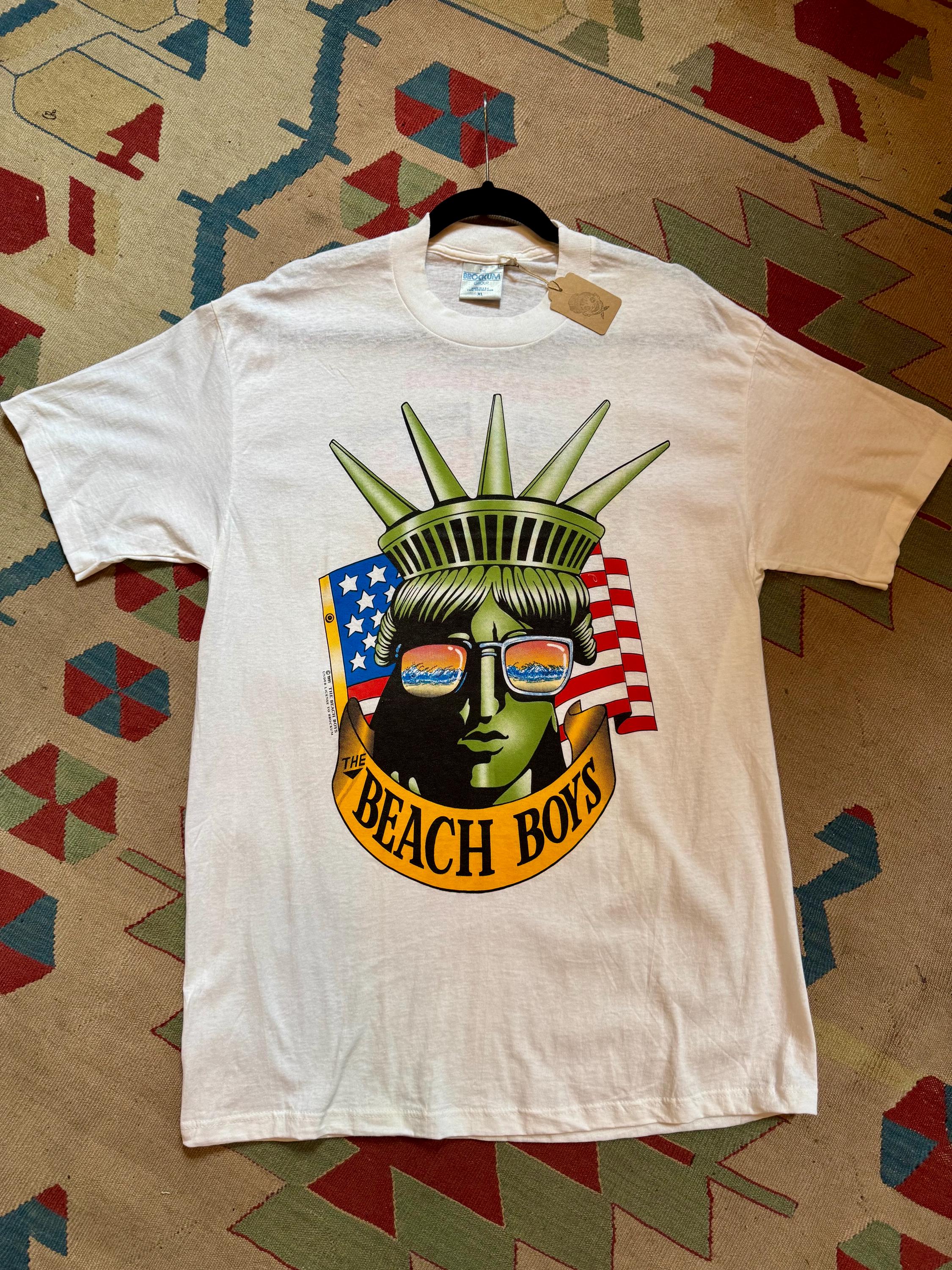 Vintage Beach Boys T Shirt 1991 Statue of Liberty Brockum SS XL - Etsy