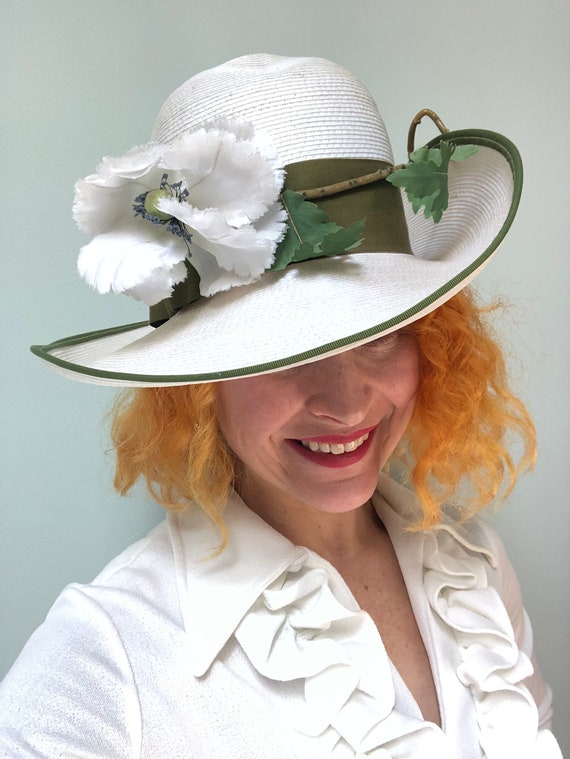 Vintage 1970s Hat Kurt Jr by Tom Hann Spring Stra… - image 1