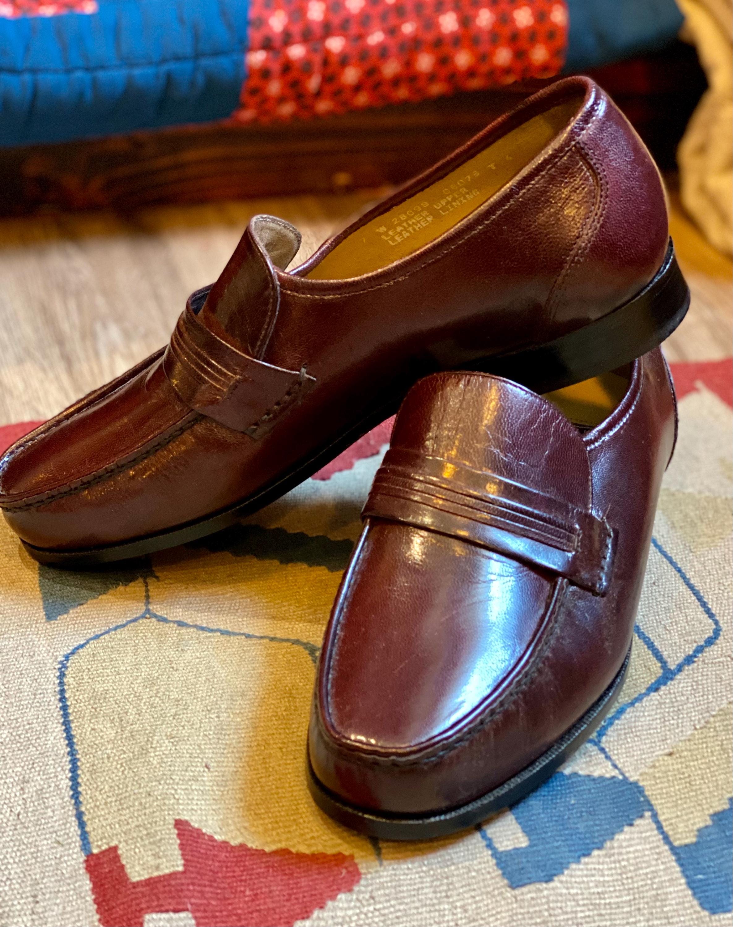 BOSTONIAN IMPRESSION バーガンディ ローファー90s Bostonian Stockbridge Vintage Burgundy Leather Loafers Preppy