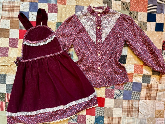 Vintage Kids Gunne Style Prairie Dress Blouse Cor… - image 3