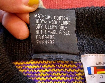 1980s Spyder Ski Wool Funky Sweater L - Etsy
