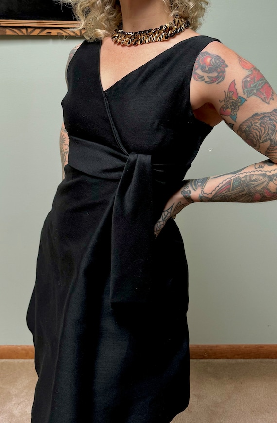1960's black cocktail dress 1960s Black Cocktail Dress Morton Myles Jeunesse 6