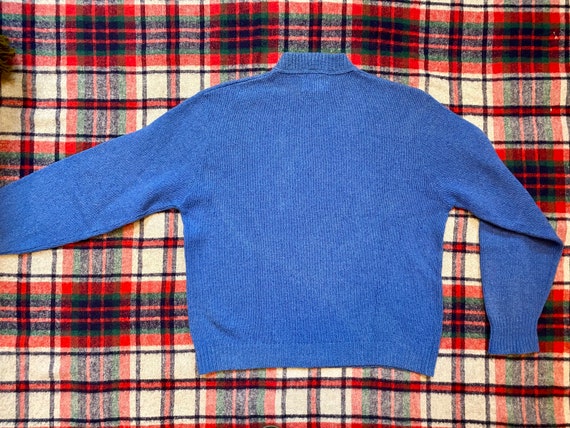 Vintage Quarter Zip 60s Wool Mod Sweater - image 7