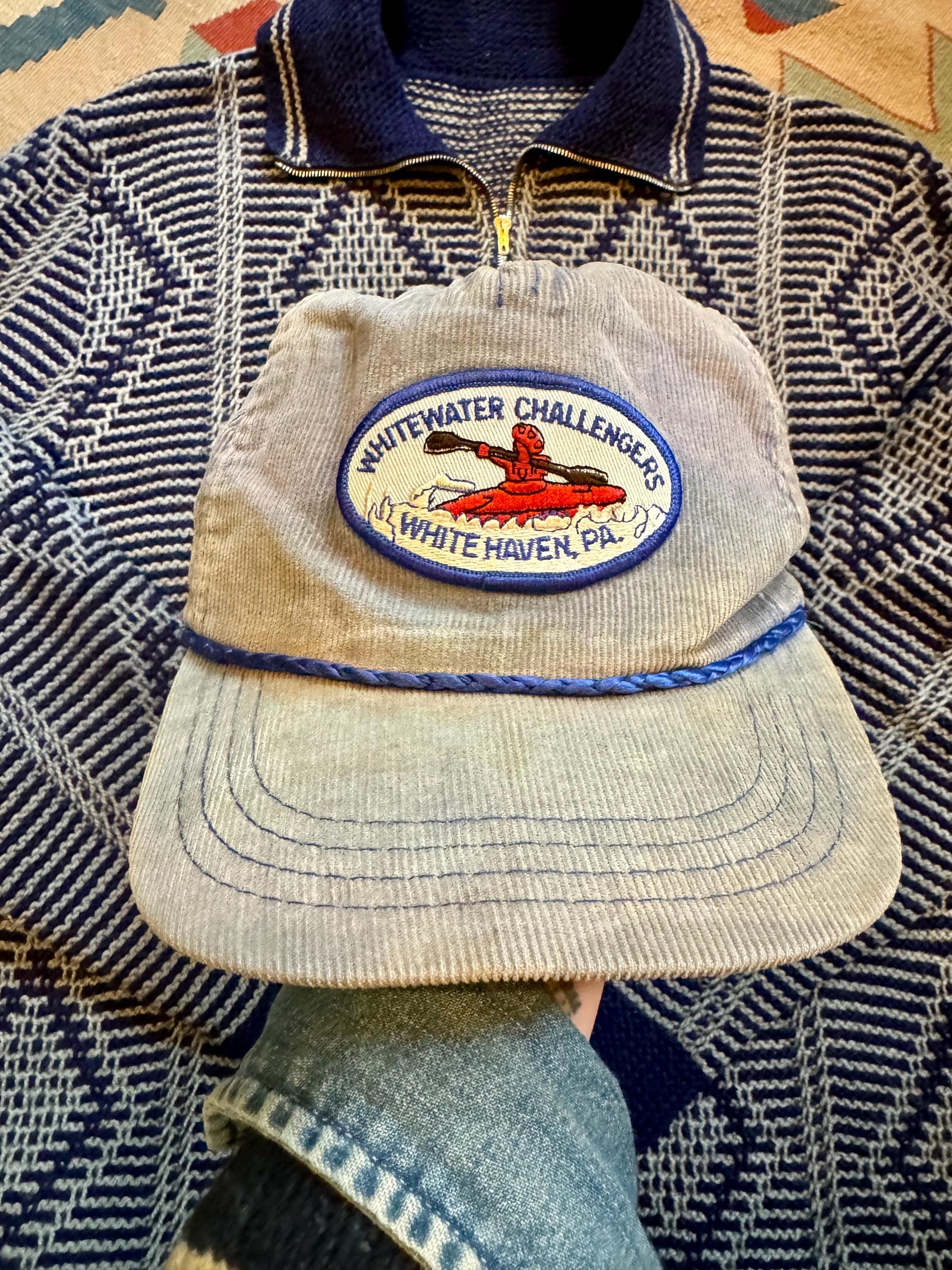 1980s Corduroy Faded Trucker Hat Derby Cap L