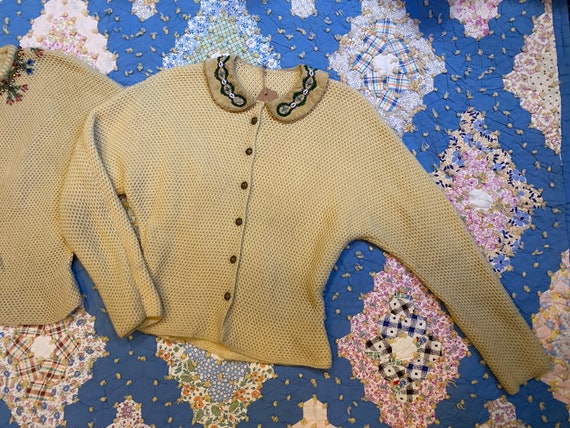 Vintage 1940s Bavarian Knit Cardigan ERO German D… - image 2