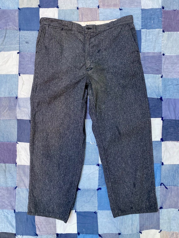 Swankys Vintage 40s-50s Buckle Linen Trousers | Swankys Vintage