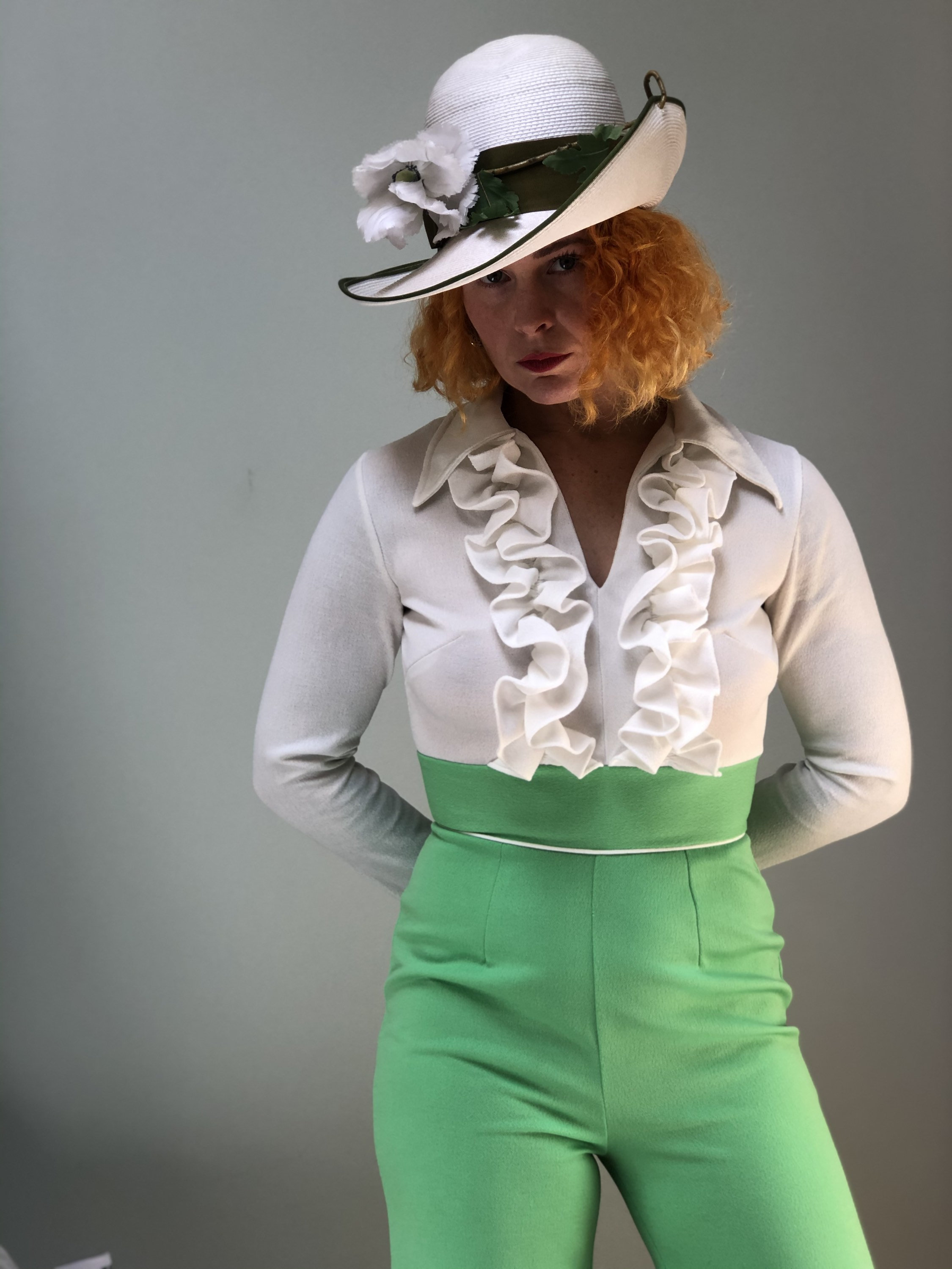 1970s Hat Kurt Jr by Tom Hann Spring Straw Flower Fedora  display picture 2