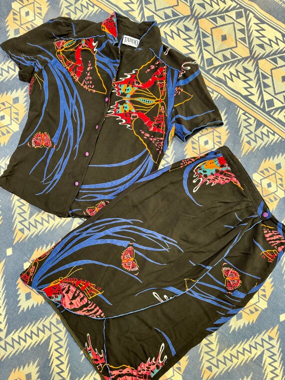 90s Tattoo of California 40s Style Skirt Blouse 2… - image 6