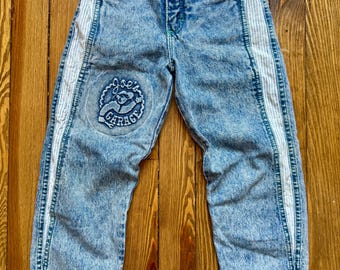 1980s Kids OshKosh Acid Wash Jeans Joggers 6