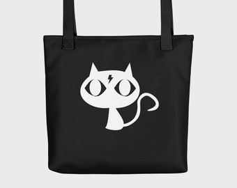 Bolsa de mano para gatos / Bolsa de mano grande / Bolsa de mano gótica / Mamá de gato / Regalo para amantes de los gatos / Regalos para gatos / Bolso para gatos / Bolsa gótica / Bolsa de mano negra