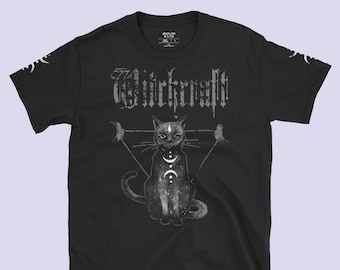 Witchcraft Salem Witch shirt|Black Goth shirt|Triple moon Plus size Goth tshirt|Gothic t shirt|Wiccan shirt Pagan Clothing|Witch Clothing