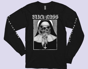 Satanic nun pagan shirt|Death metal shirt|Black metal shirt|Thrasher shirt|Gothic clothing men|Hardcore shirt|Pagan clothing|Satanic clothes