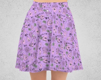 Ouija skirt| Goth Skirt| Gothic Skirt| Pastel Goth skirt | Witchy Clothing| Goth clothing| Gothic Lolita| Creepy Cute|Purple Kawaii clothing