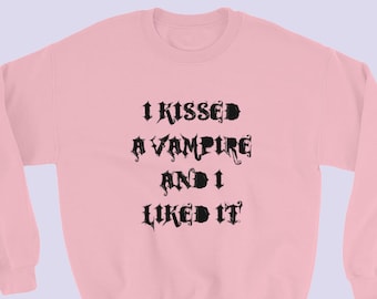 Pink Vampire pastel sweater/Pastel goth sweater/Pastel goth clothing/Goth hoodie/Emo clothing/Pastel grunge/Gothic sweater/Grunge sweatrt