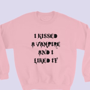Pink Vampire pastel sweater|Pastel goth sweater|Pastel goth clothing|Goth hoodie|Emo clothing|Pastel grunge|Gothic sweater|Grunge sweatshirt