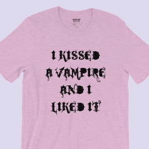 Purple I KISSED A VAMPIRE shirt|Gothic t shirt|Grunge Pastel goth clothing|Plus Size Goth tshirt|Emo clothing|Emo tshirt|Pastel goth shirt