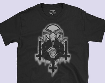 Baphomet t shirt|Inverted cross shirt|Gothic t shirt|Pagan Clothing|Satanic clothing|Gothic clothing men|Thrasher t shirt|Black metal shirt