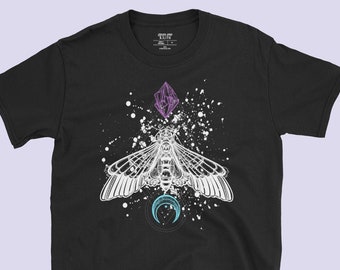 Witch Dust moth shirt|Witch shirt|Pastel Goth clothing|Plus Size Goth shirt|Goth tshirt|Gothic t shirt|Grunge Pastel Goth shirt|Wiccan shirt