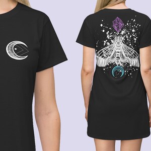 Witch Dust Moth dress|Crescent Moon dress|Pastel Goth dress|Emo dress|Soft Grunge dress|Pastel goth clothing|Gothic clothing|Gothic dress