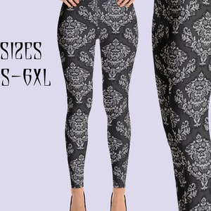 Black gothic leggings|Plus Size Goth leggings|Gothic pants|Gym leggings|Sexy leggings|Plus size leggings|Printed leggings|Gothic clothing