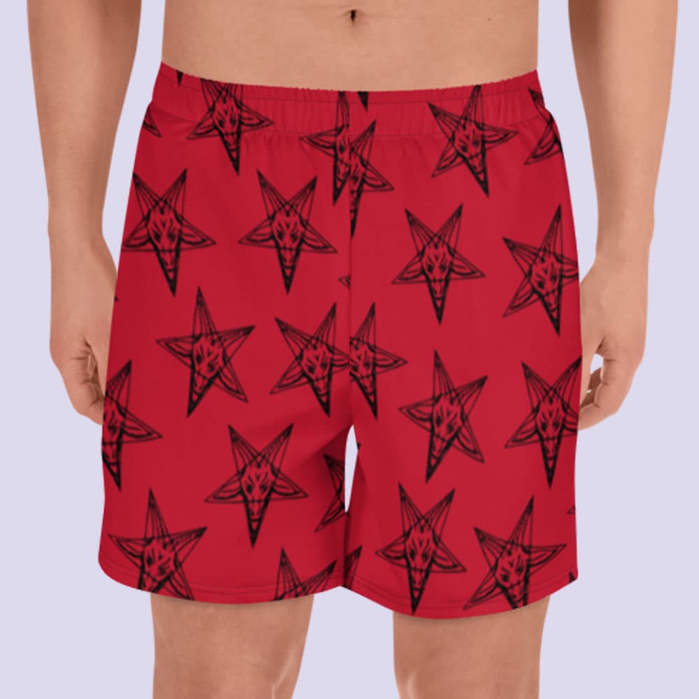 Baphomet Inverted Pentagram Mens Swim 
