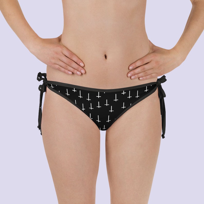black cheeky bathing suit bottoms