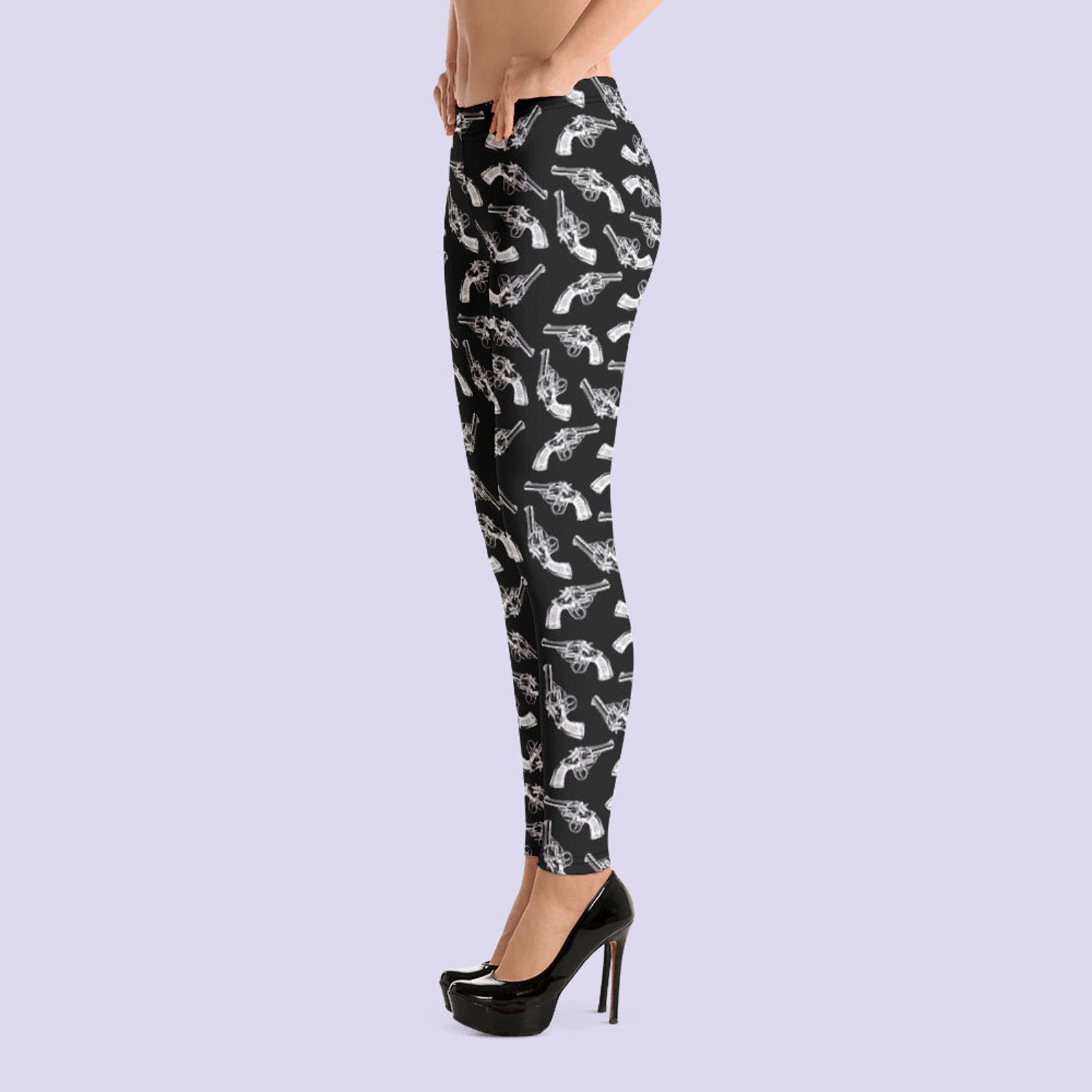 Revolver Black Leggings|punk Rock Pants|plus Size Rockabilly Pants ...