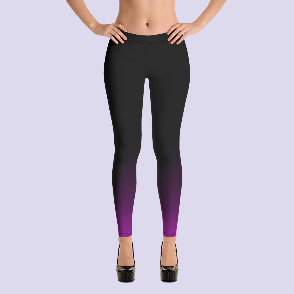 Black/Purple leggingsGothic leggingsGothic pantsSexy | Etsy