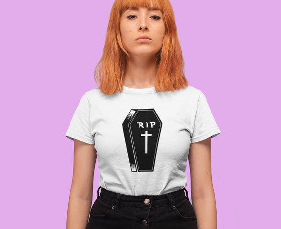 Coffin Nu Goth tshirt|Soft Grunge t shirt|Emo tshirt|Emo clothing|Goth shirt|Goth top|Gothic t shirt|Gothic clothing women|Pastel Goth shirt